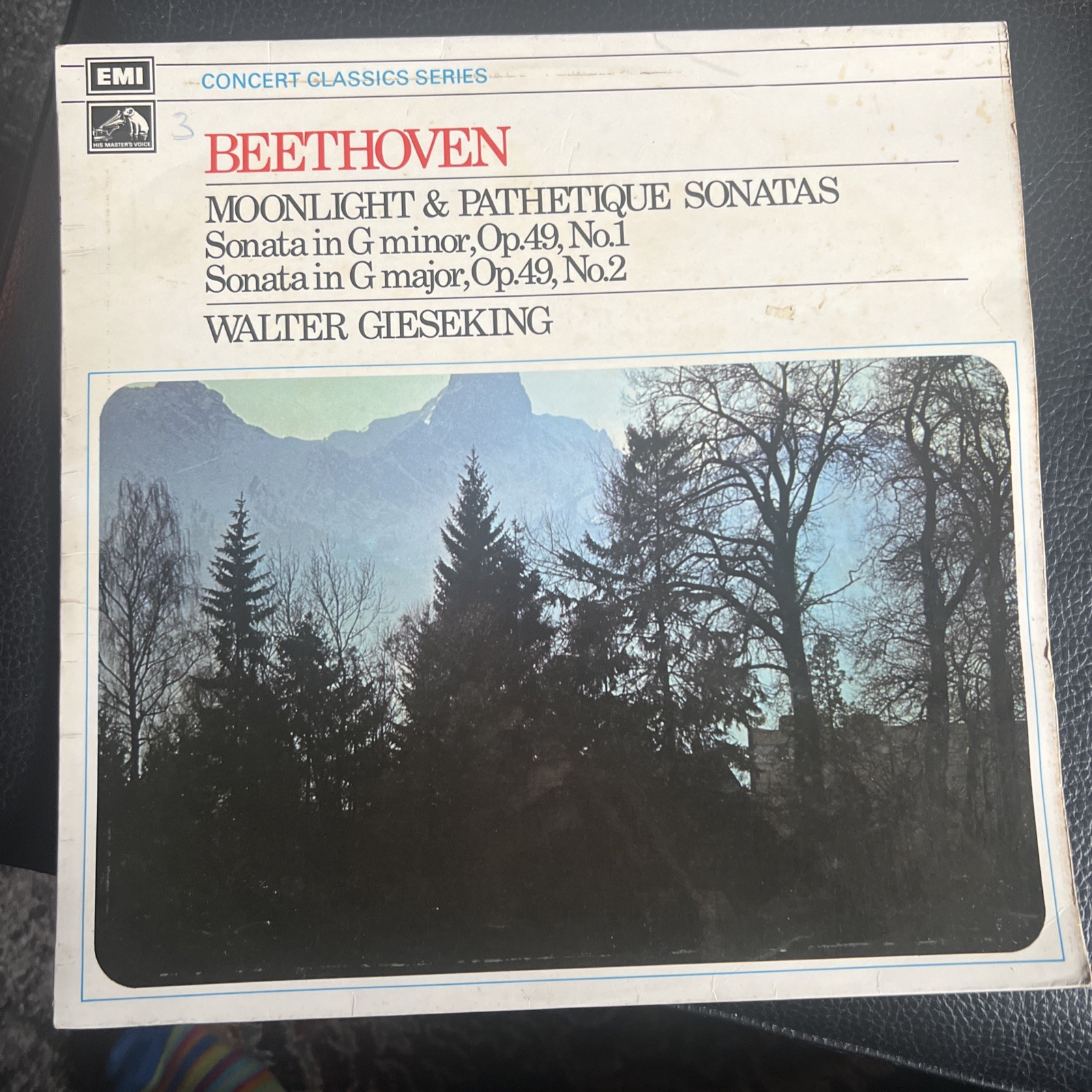 1972~Beethoven~Walter Gieseking~Moonlight & Pathetique Sonatas~Vinyl LP Album