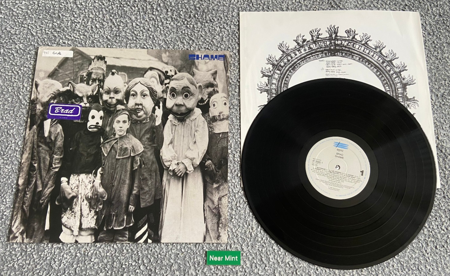 Brad - Shame Vinyl LP Original 1993 1st Press Europe BIEM STEMRA 1A1 Near Mint