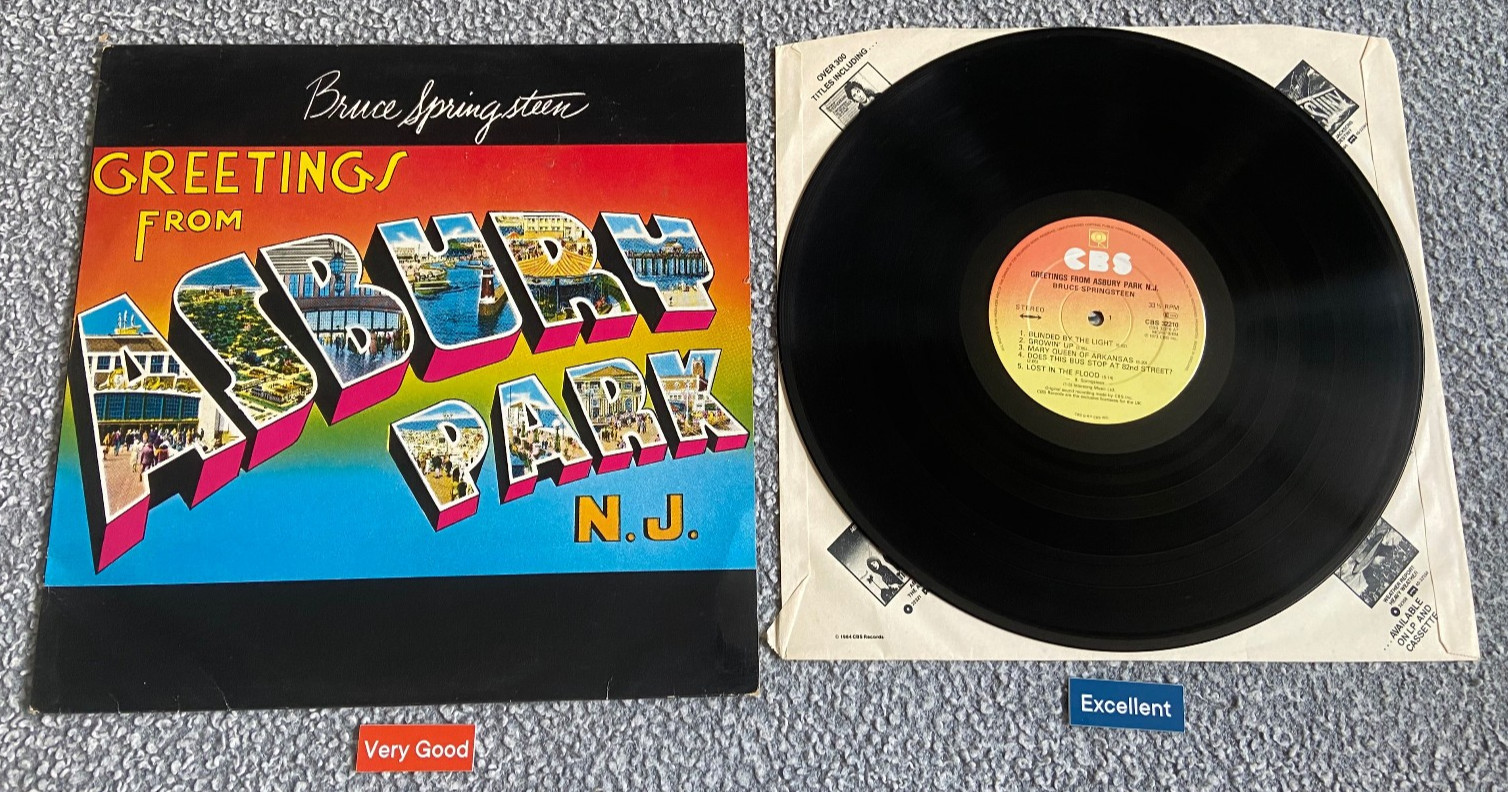 Bruce Springsteen Greetings From Asbury Park N.J. LP Album Vinyl Record - VG/EX