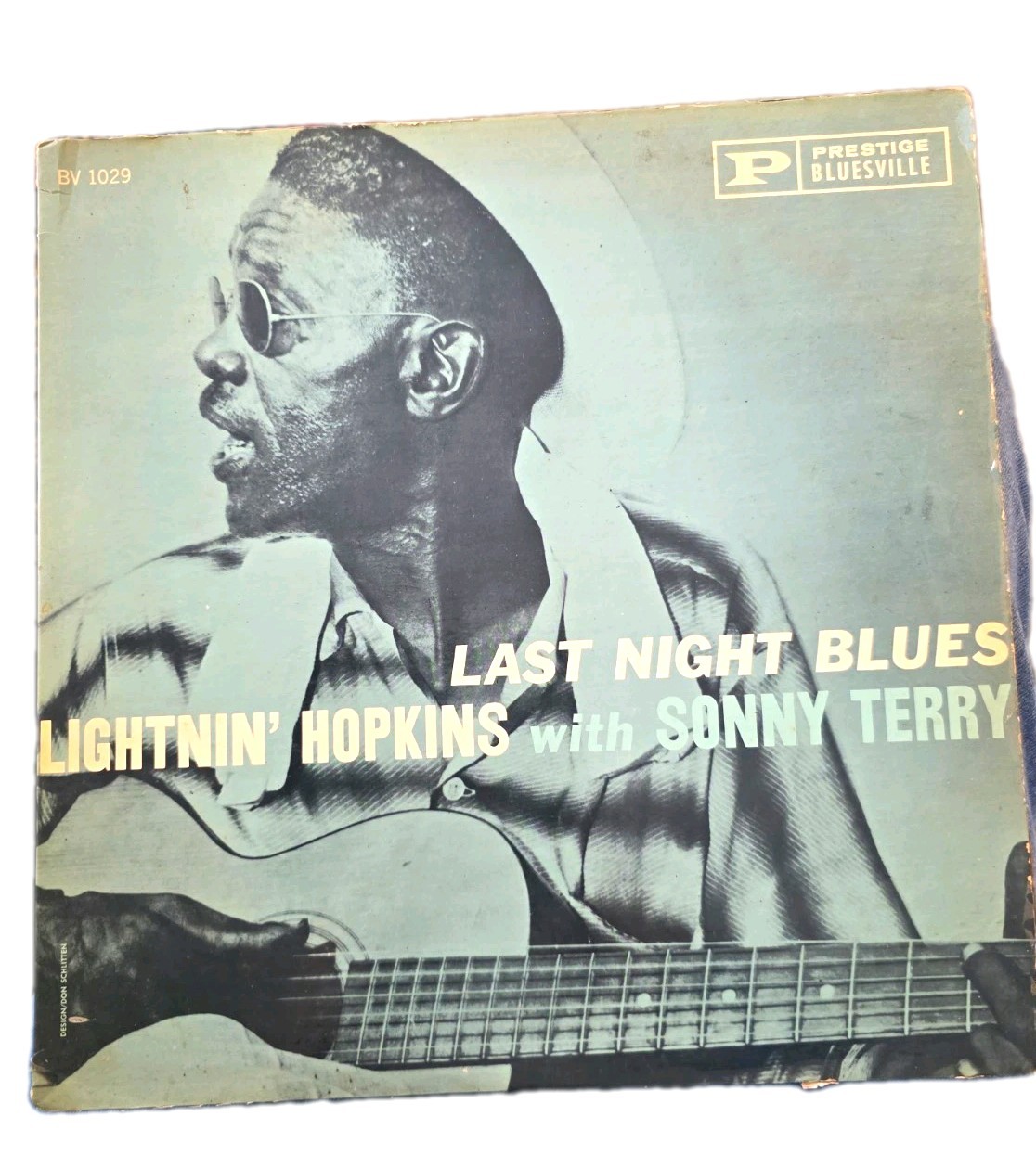LIGHTNIN HOPKINS Last Night Blues LP Prestige Bluesville BV 1029 MONO RVG DG 1st