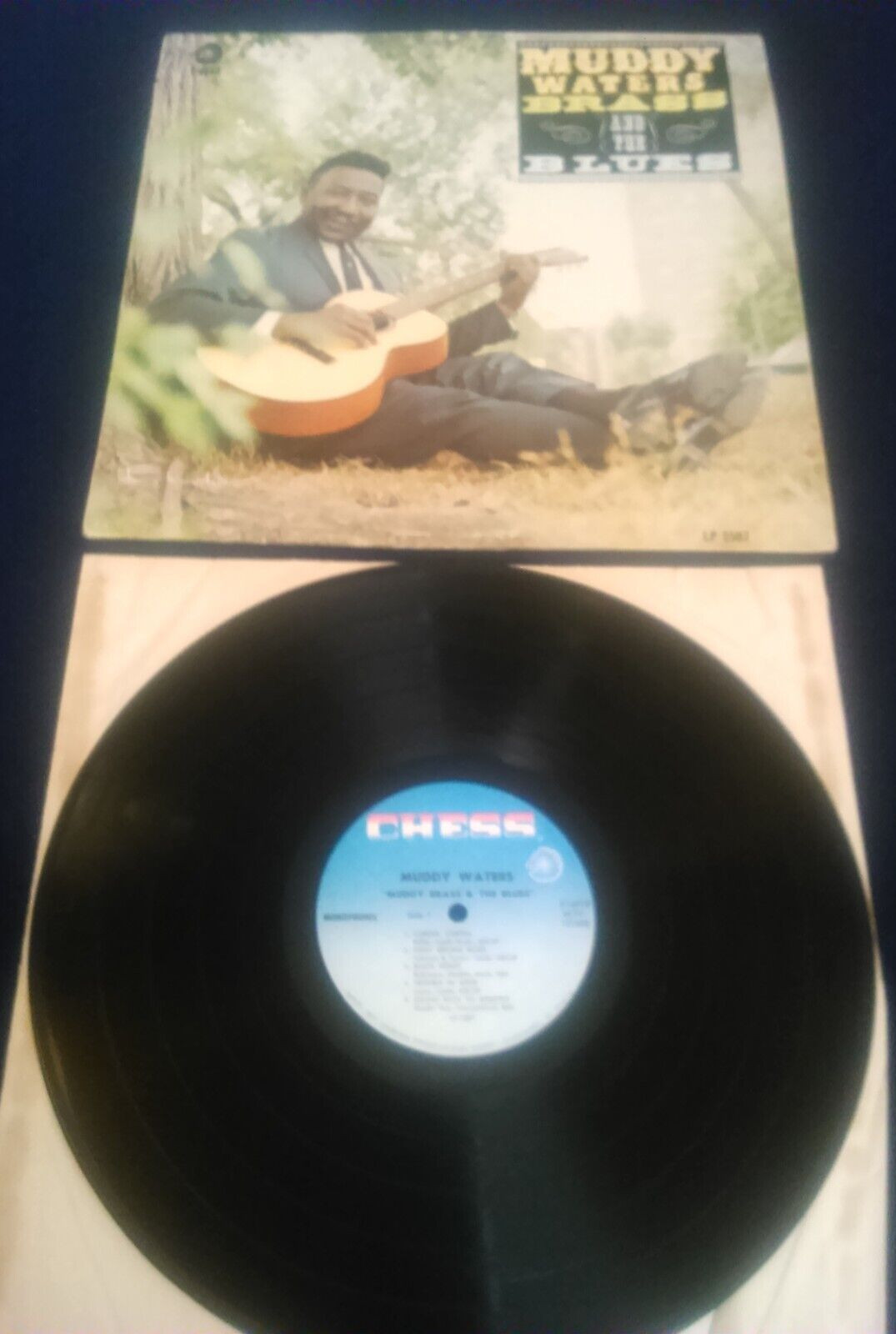 MUDDY WATERS - MUDDY BRASS AND THE BLUES LP RARE ORIGINAL U.S MONO CHESS LP-1507
