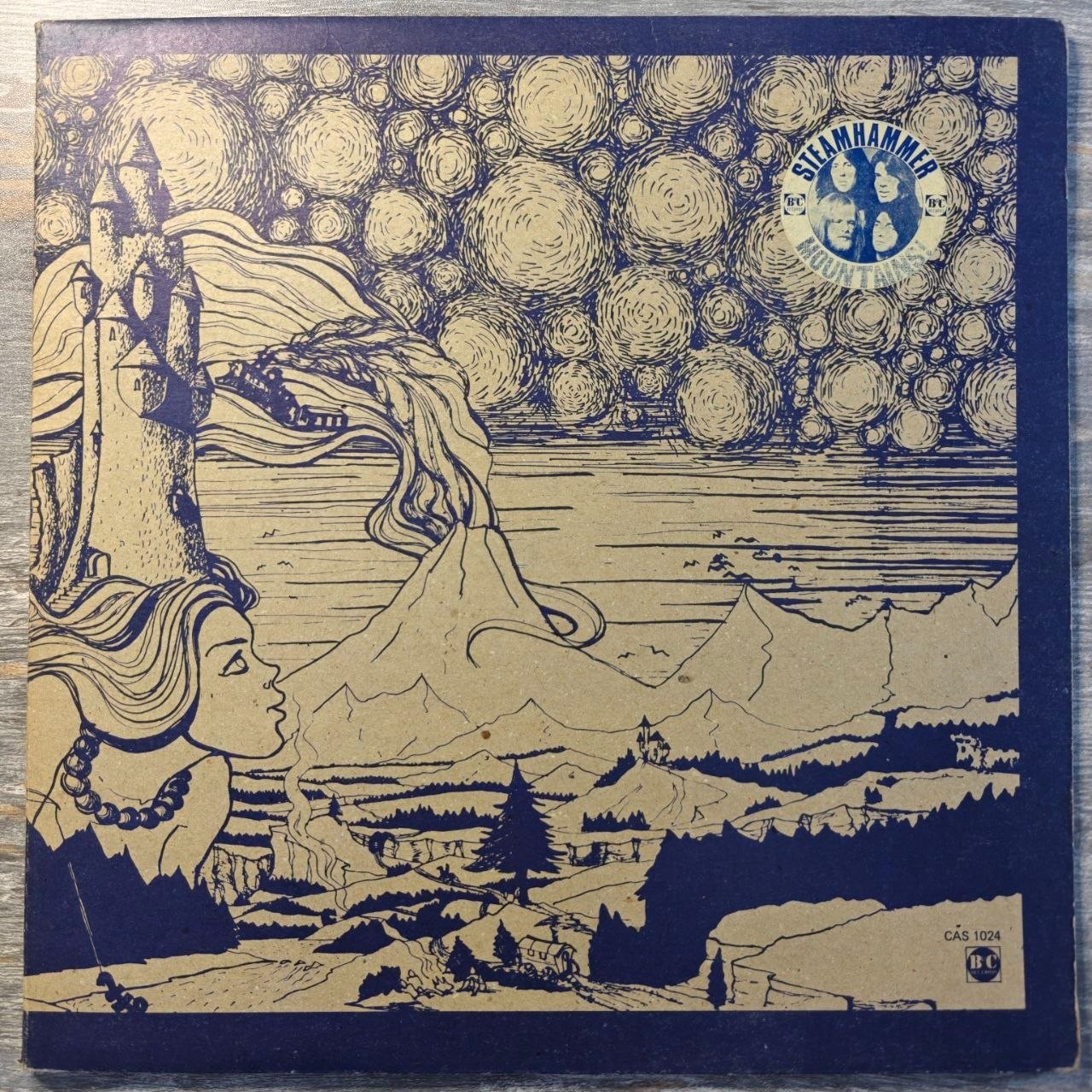 RARE Steamhammer Mountains 1970 UK 1st Press LP CAS 1024 A1U/B1U Hype Sticker