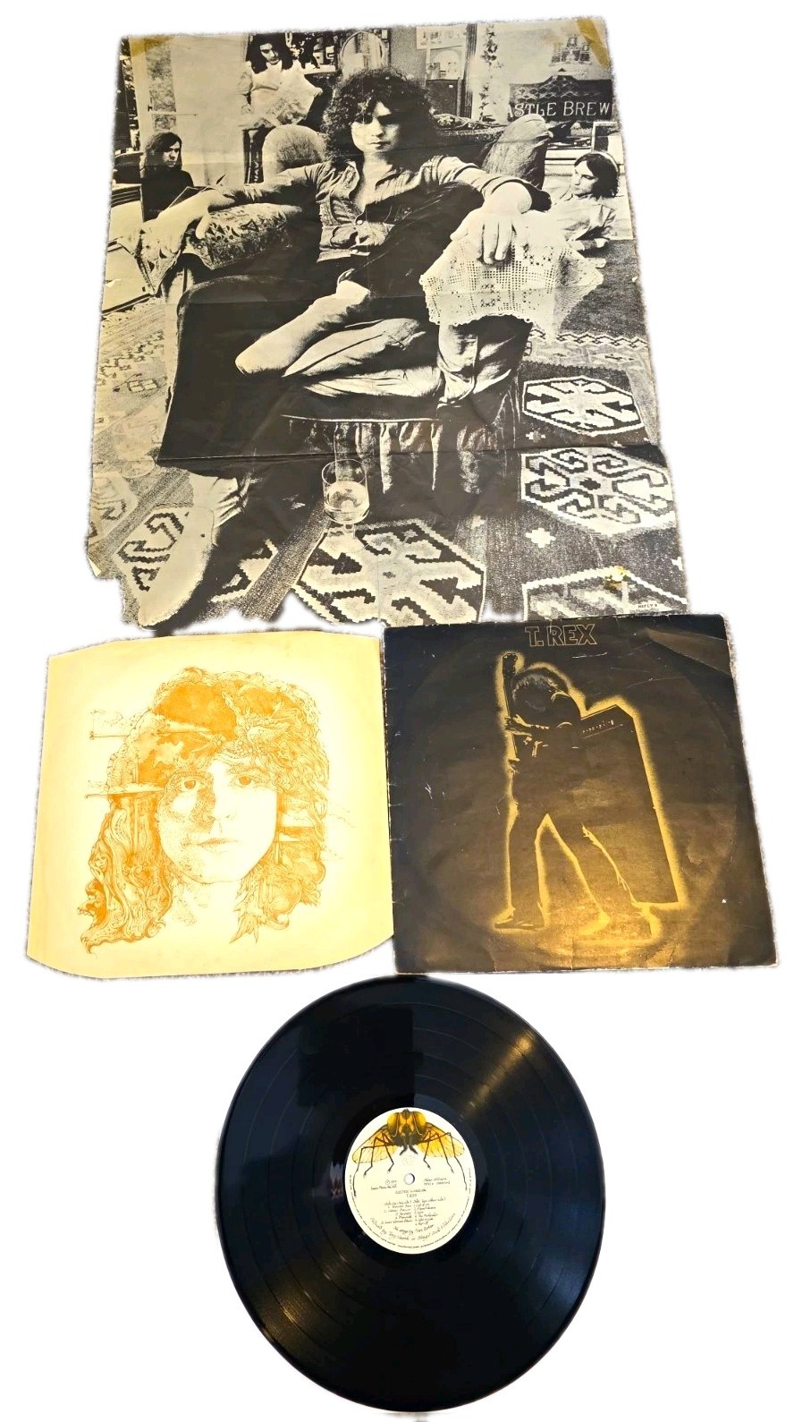 T-Rex Electric Warrior 1971 UK 1st Press LP Fly HIFLY 6 Pecko Porky 2U/2U Poster