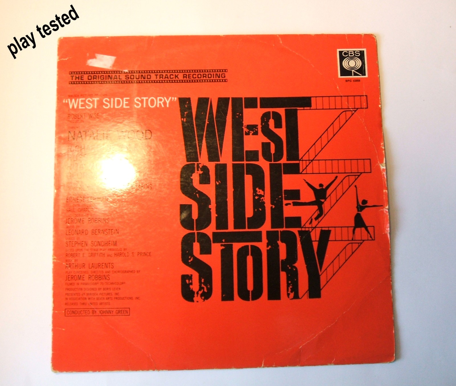 West Side Story Original Soundtrack Vinyl LP Album Record Movie Score Used Fair